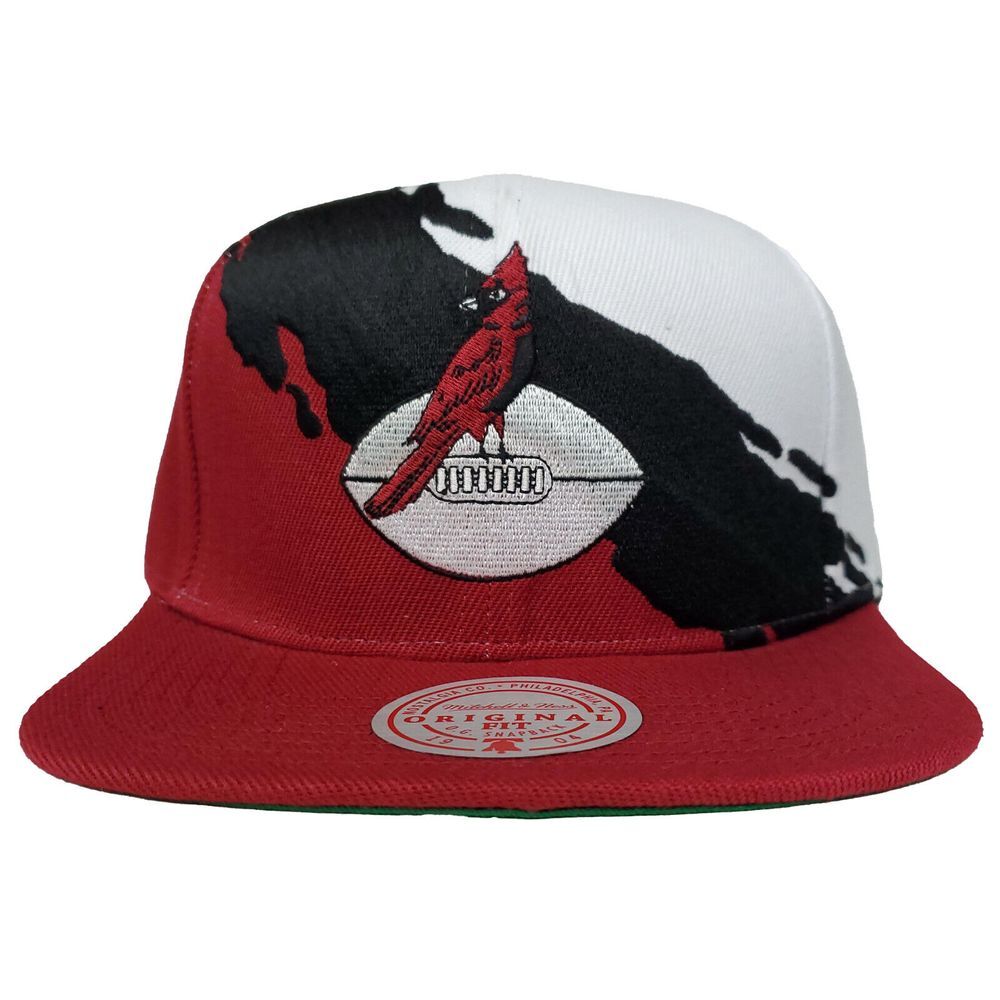 Arizona Cardinals Mitchell & Ness NFL Snapback Hat Cap‎ Paint Splash Wrap NWT
